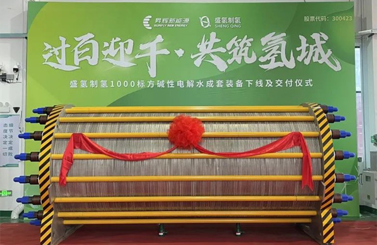過百迎千 共筑氫城丨盛氫制氫1000標(biāo)方制氫設(shè)備成功下線交付